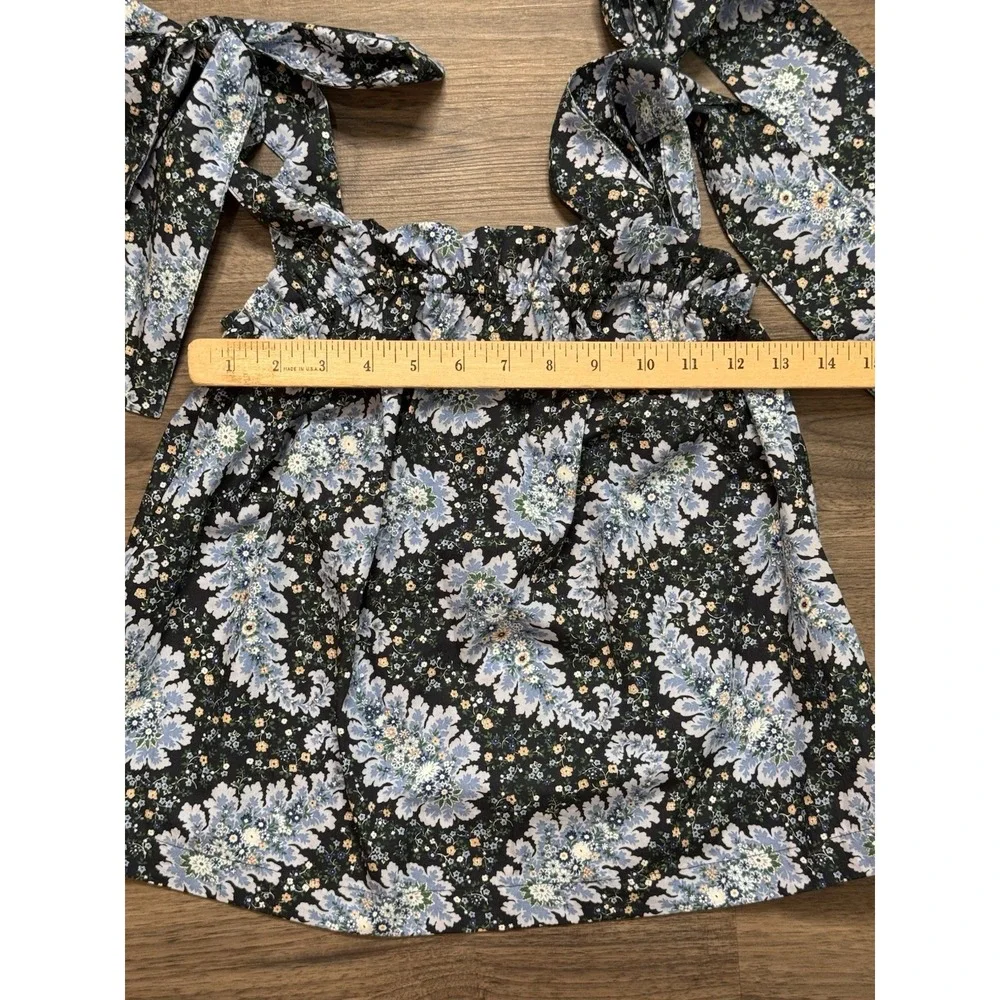 J.Crew Collection Tie Shoulder Top S Floral Paisley Preppy Romantic Coquette NWT